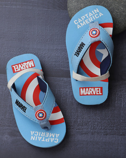Captain America Printed Flipflops for Boys