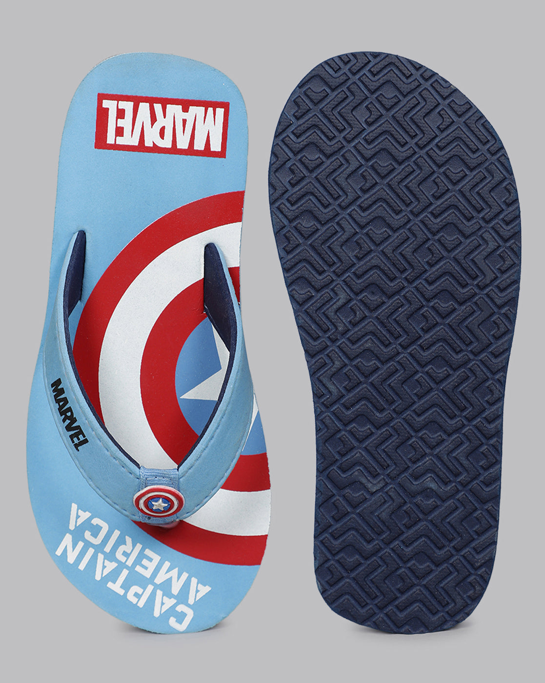 Captain America Printed Flipflops for Boys