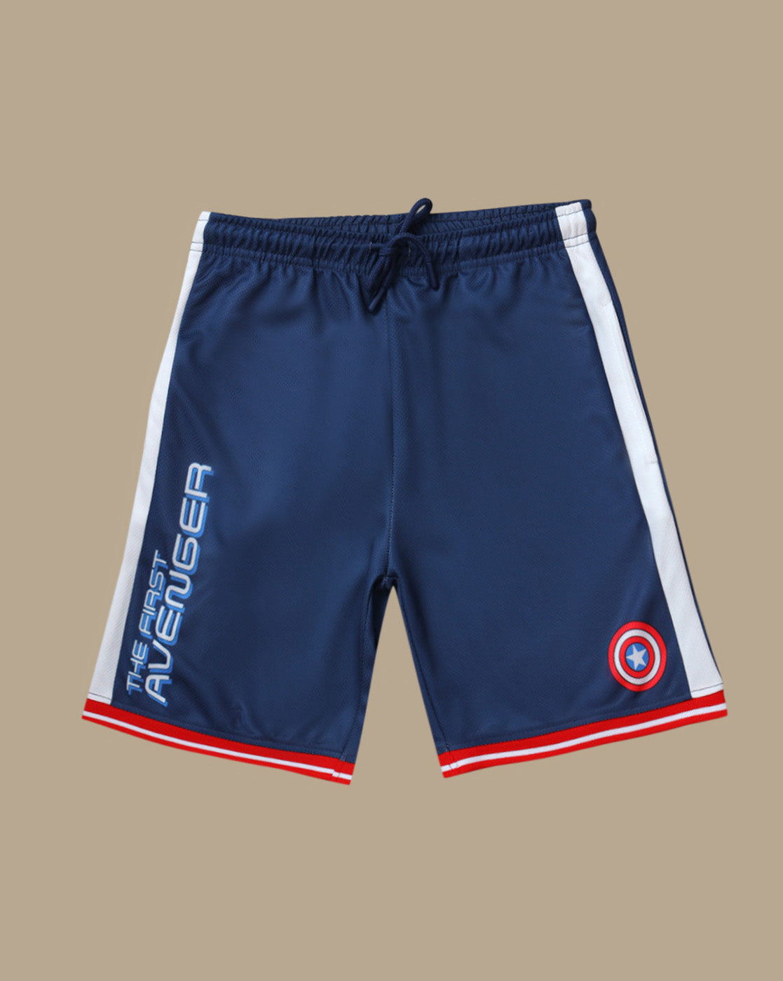 Captain America Printed Regular Fit Shorts For Boys