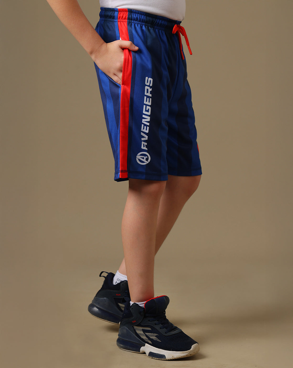 Captain America Printed Regular Fit Shorts For Boys