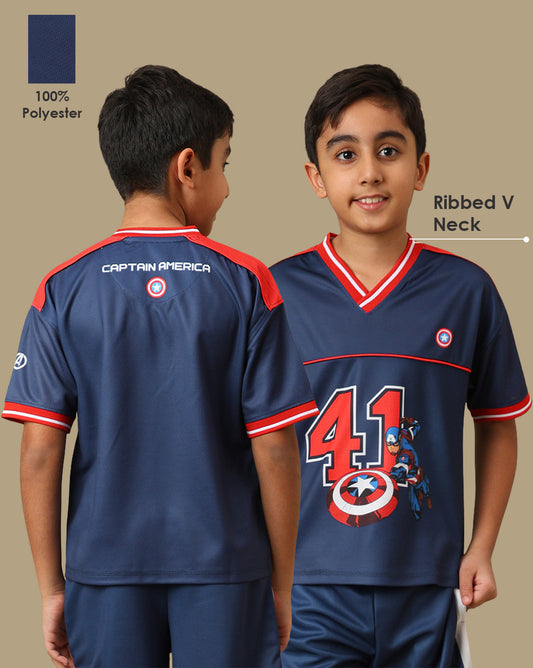 Captain America Printed Tshirt For Boys