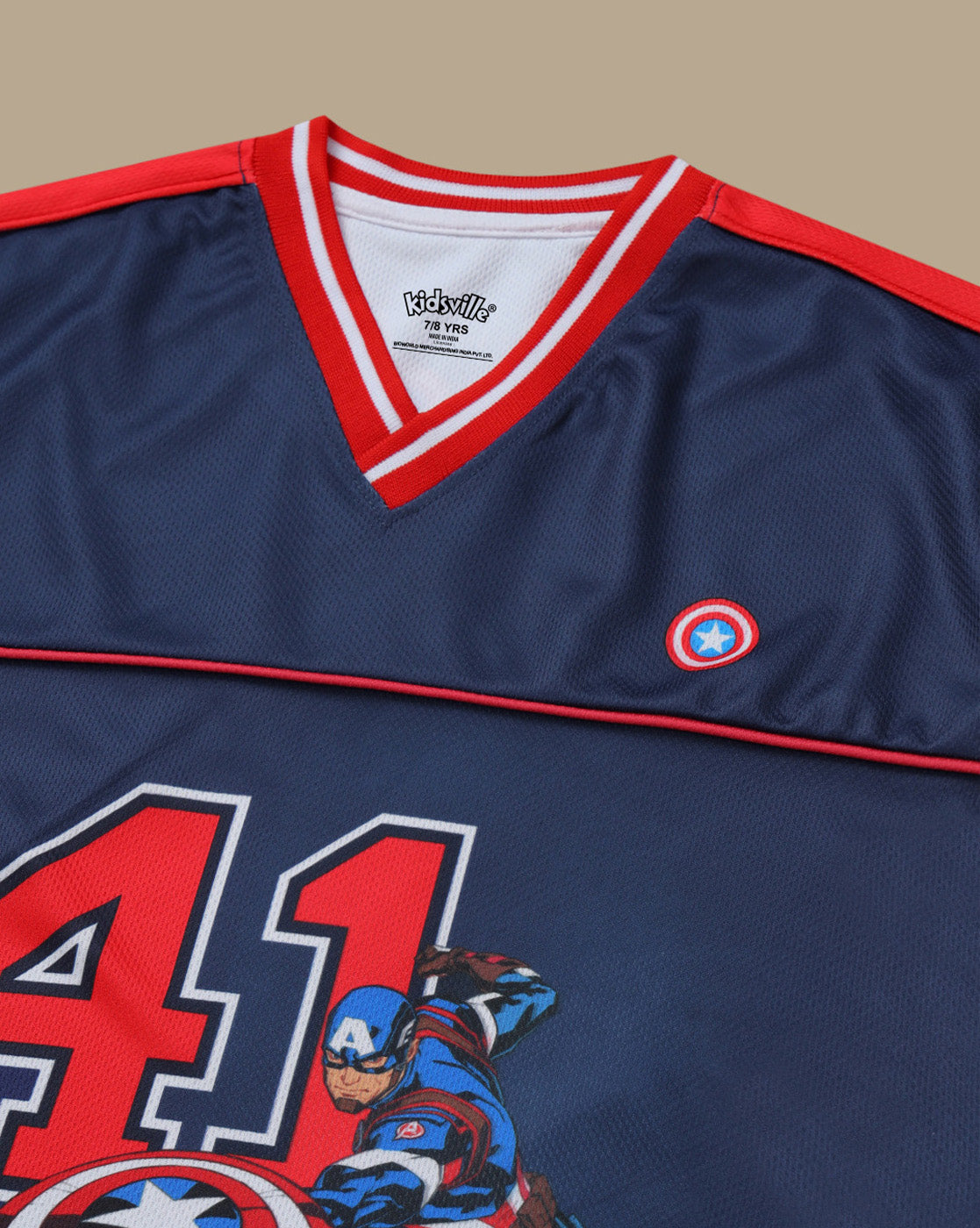 Captain America Printed Tshirt For Boys