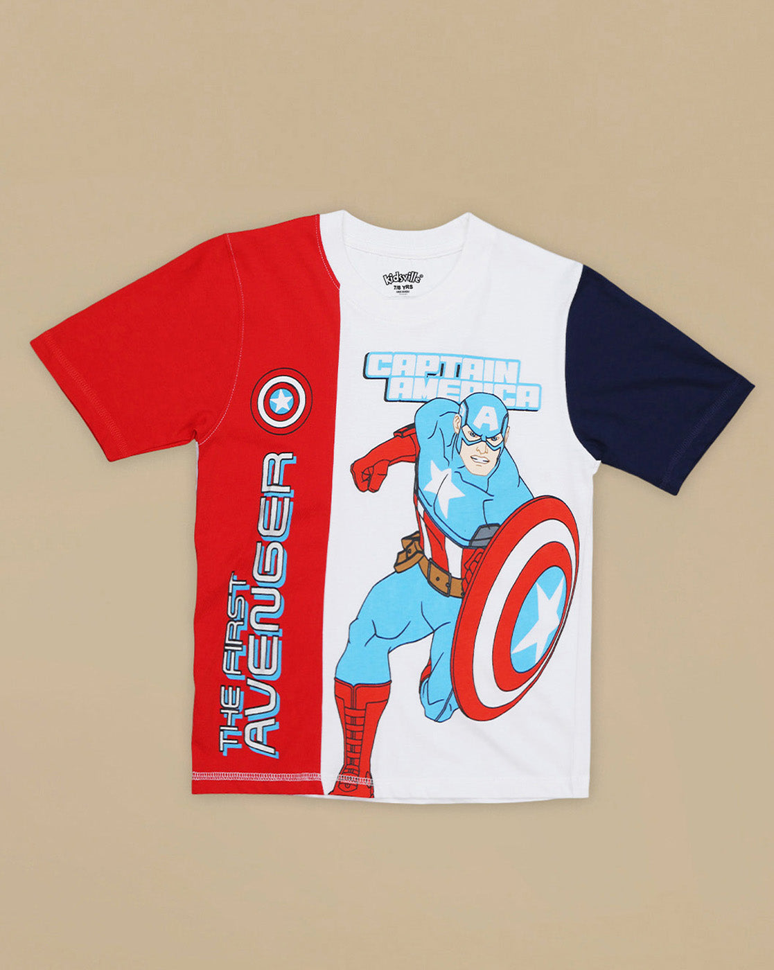 Captain America Printed Regular Fit Tshirt For Boys