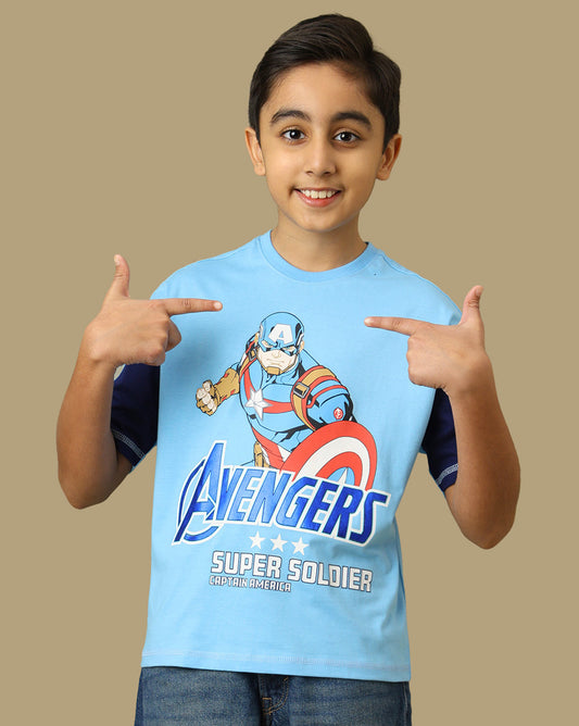 Captain America Printed Tshirt For Boys