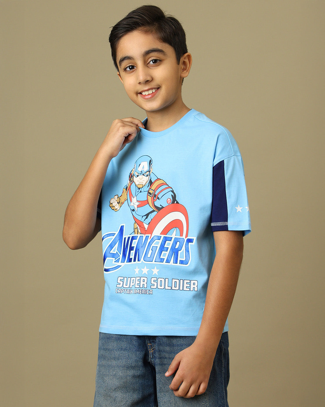Captain America Printed Tshirt For Boys