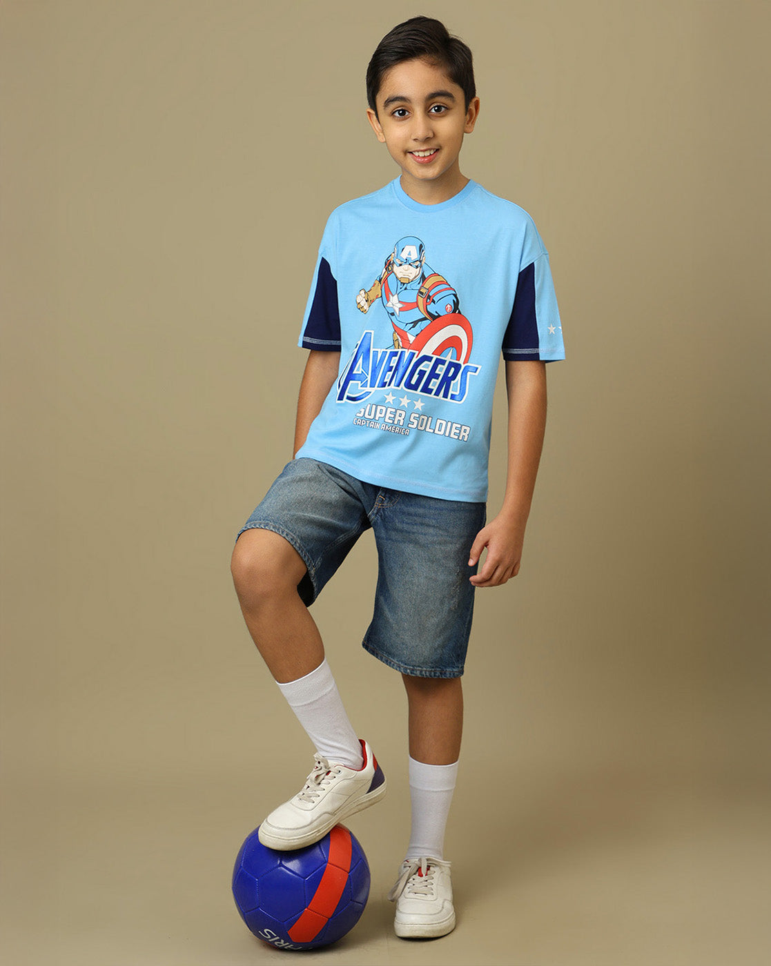 Captain America Printed Tshirt For Boys