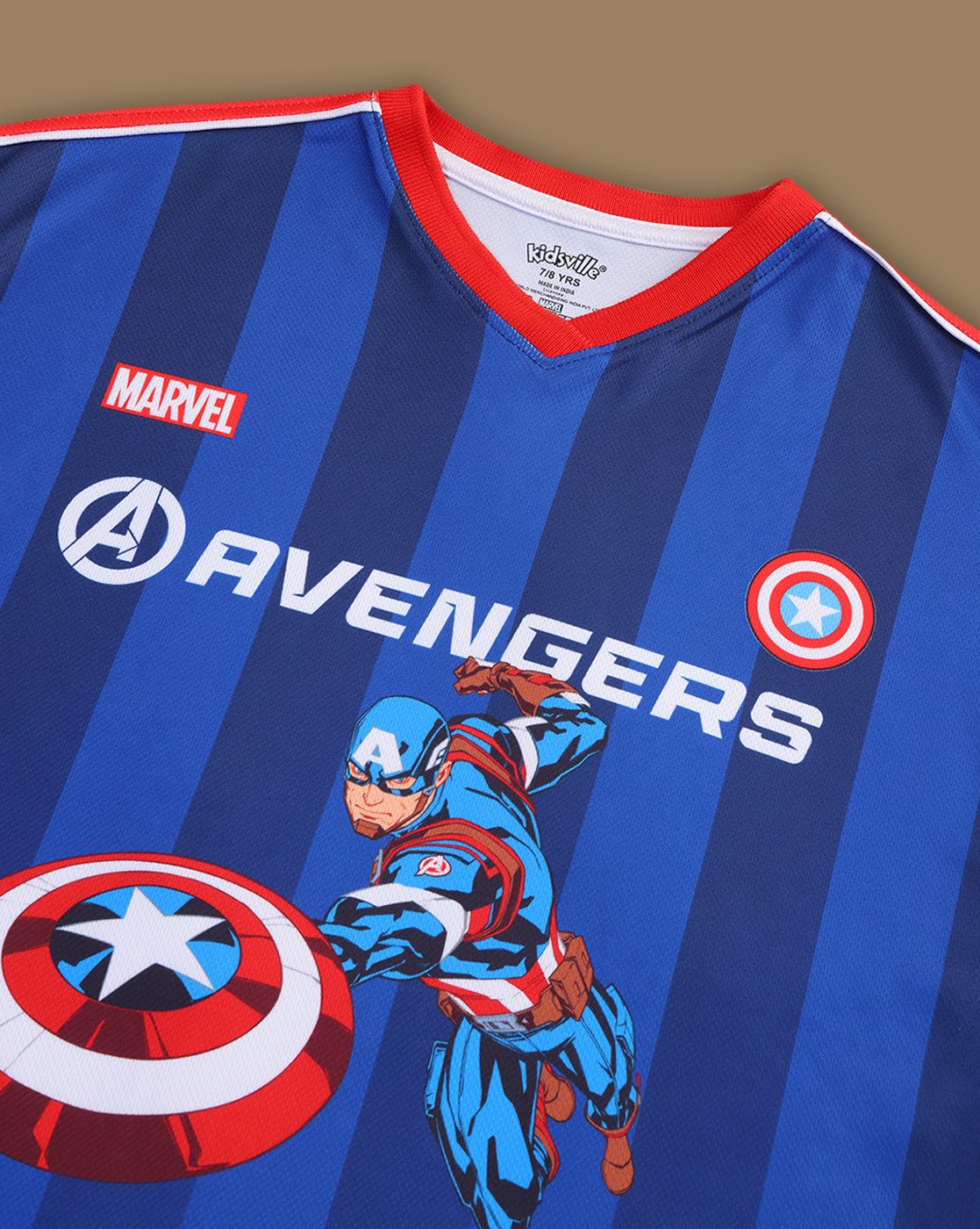 Avengers Captain America Printed Oversized Tshirt For Boys