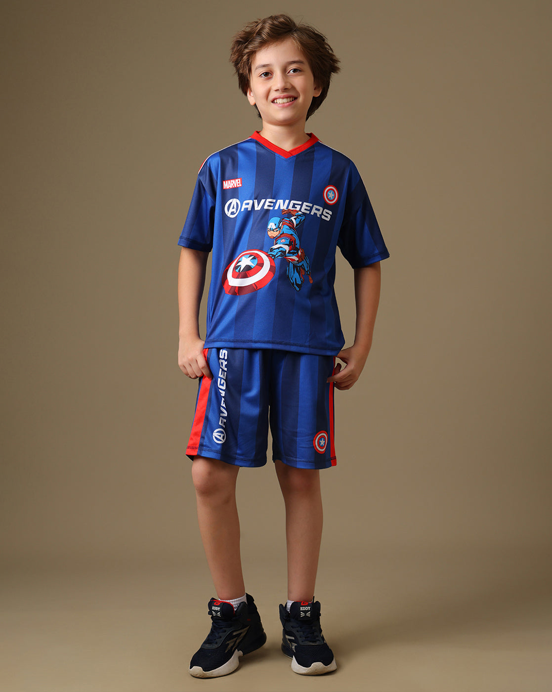 Avengers Captain America Printed Oversized Tshirt For Boys