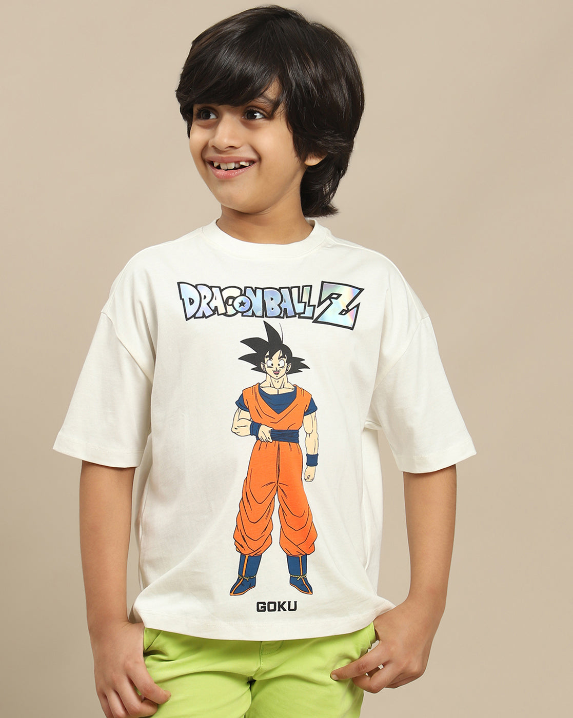 Dragon Ball Z Printed Oversize Tshirt For Boys