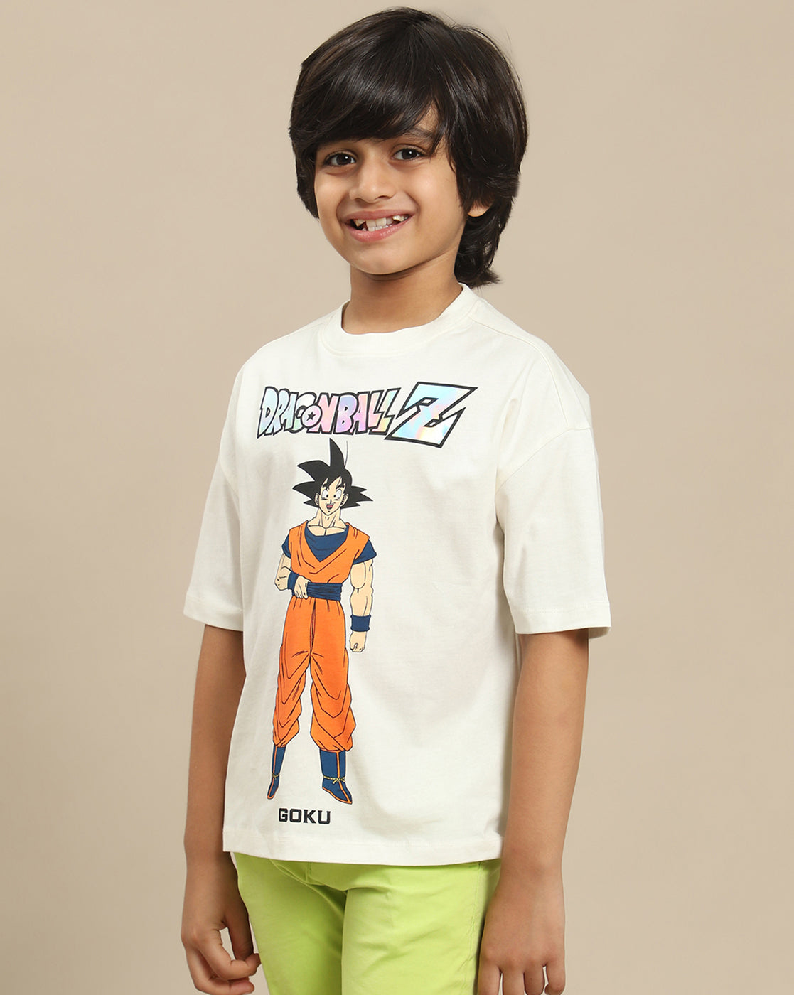 Dragon Ball Z Printed Oversize Tshirt For Boys