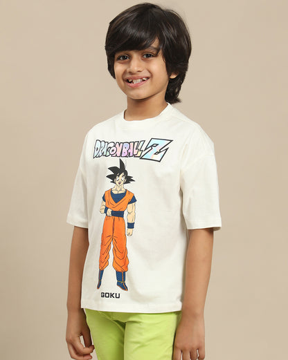 Dragon Ball Z Printed Oversize Tshirt For Boys