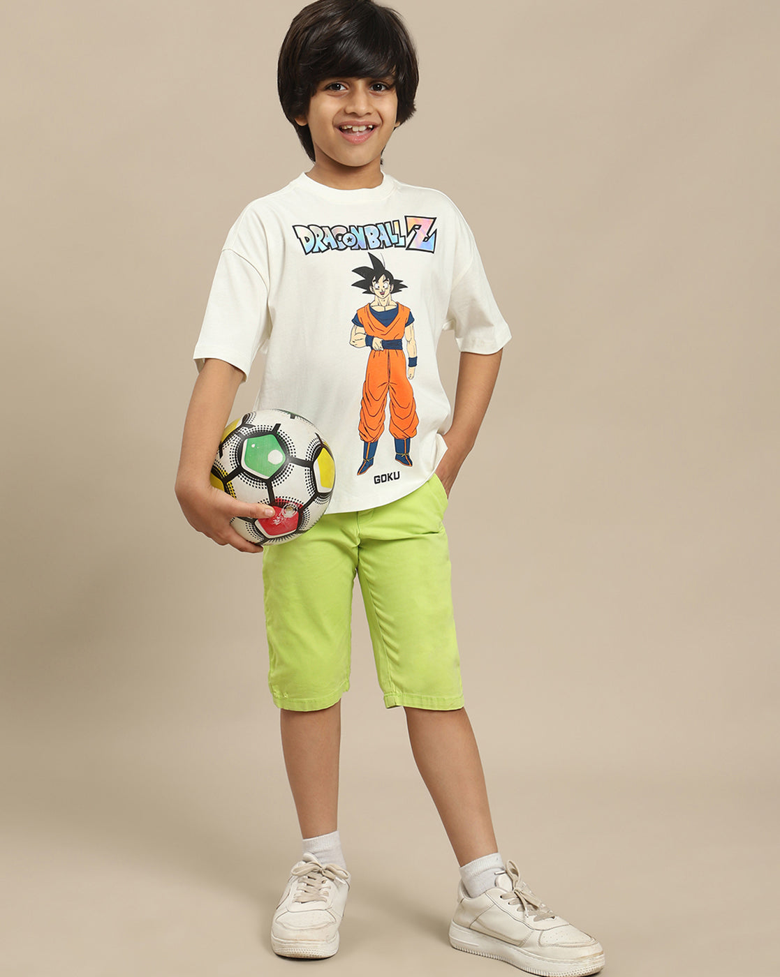 Dragon Ball Z Printed Oversize Tshirt For Boys