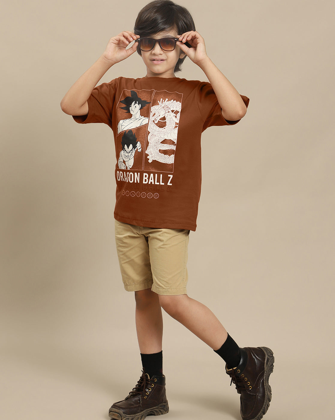 Dragon Ball Z Printed Oversized Tshirt For Boys