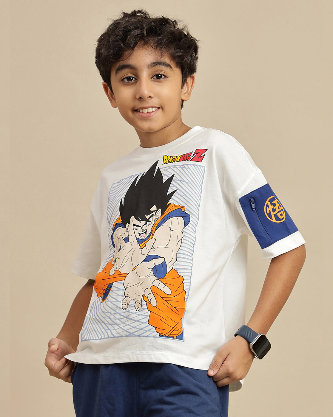 Dragon Ball Z Printed Oversized Tshirt For Boys