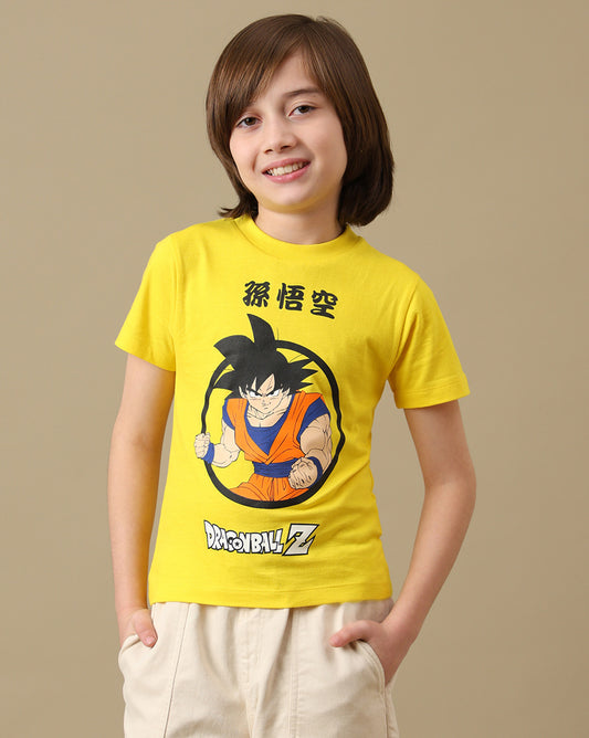 Goku Graphic Printed Regular Fit Tshirt For Boys