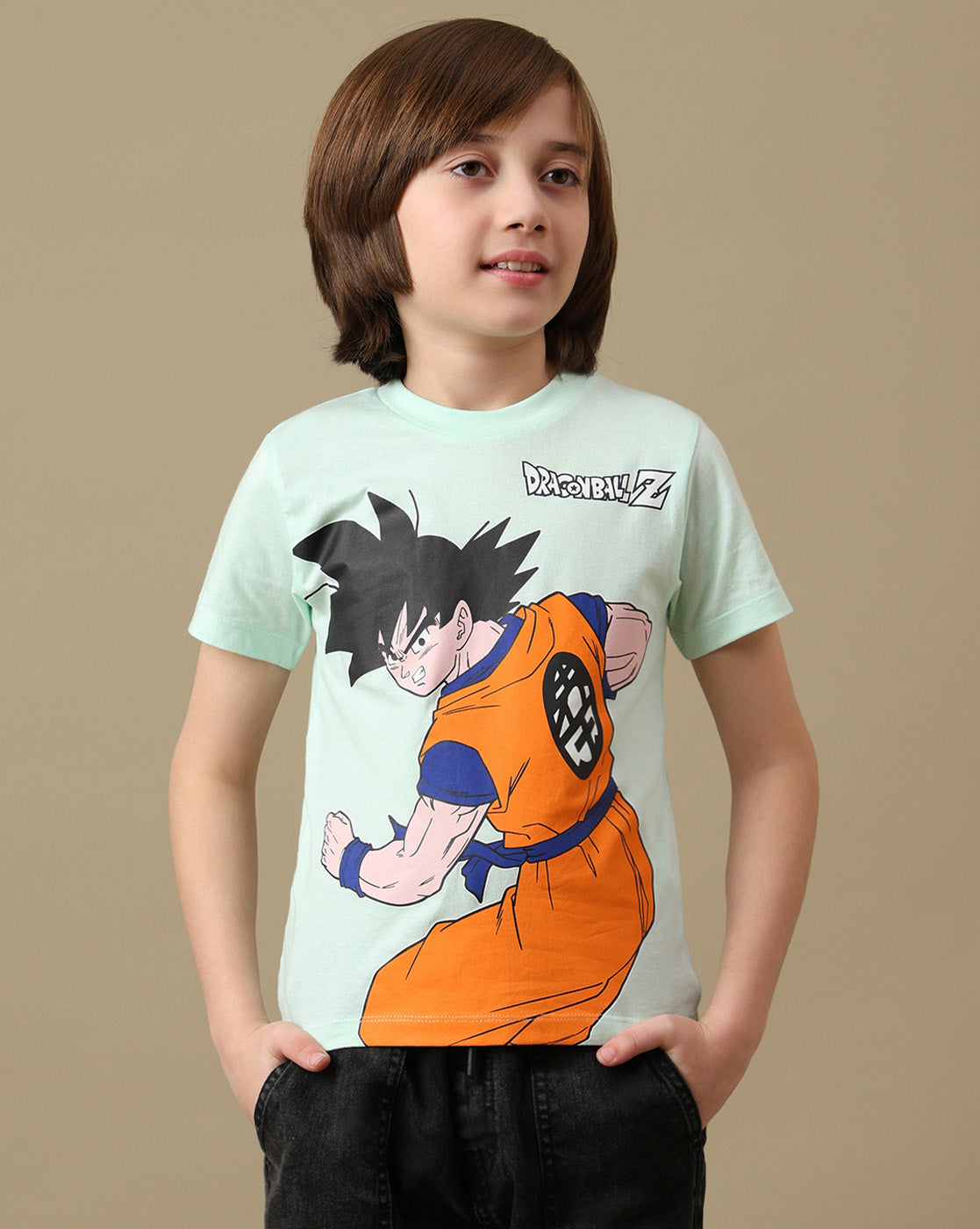 Goku Graphic Printed Regular Fit Tshirt For Boys