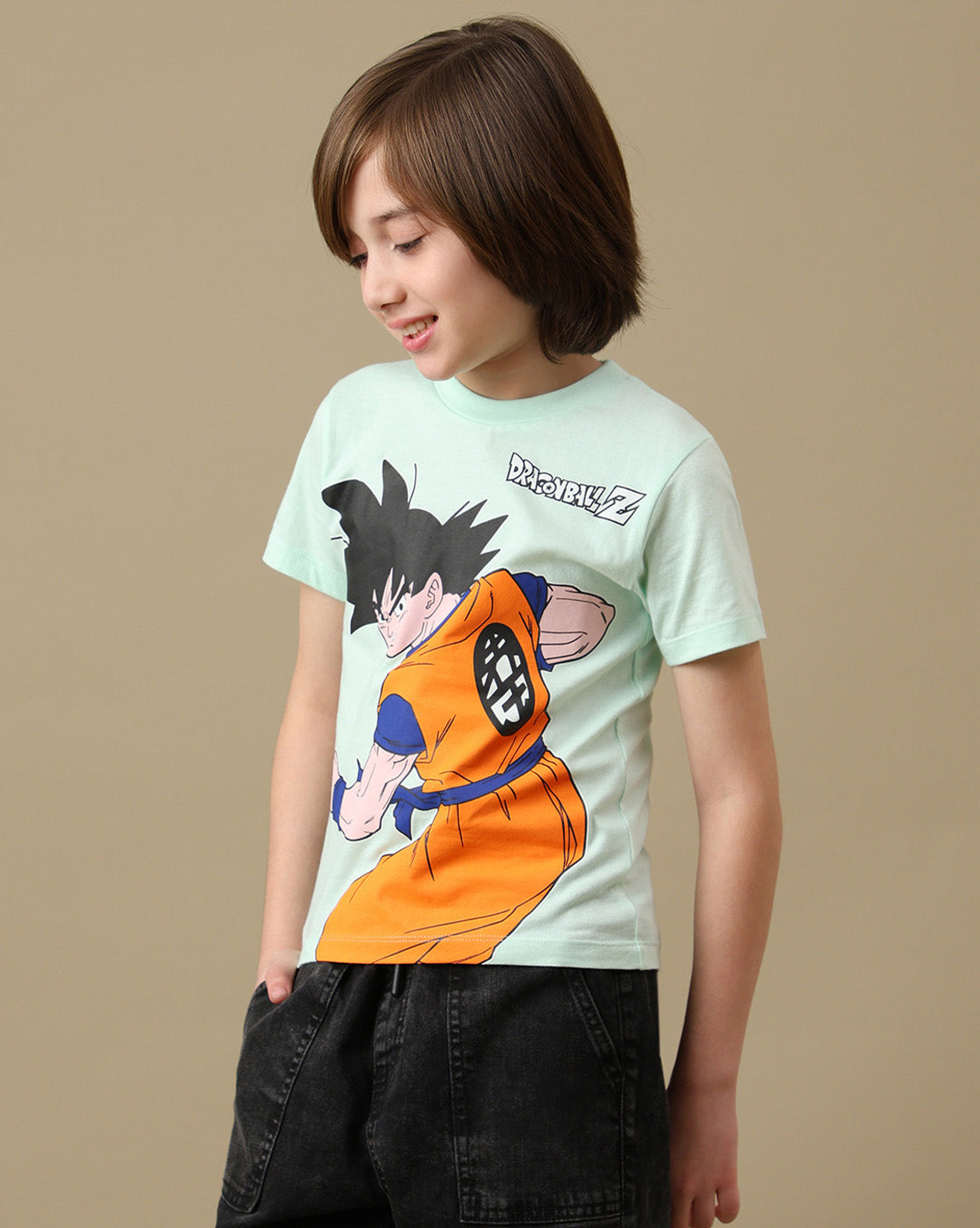 Goku Graphic Printed Regular Fit Tshirt For Boys