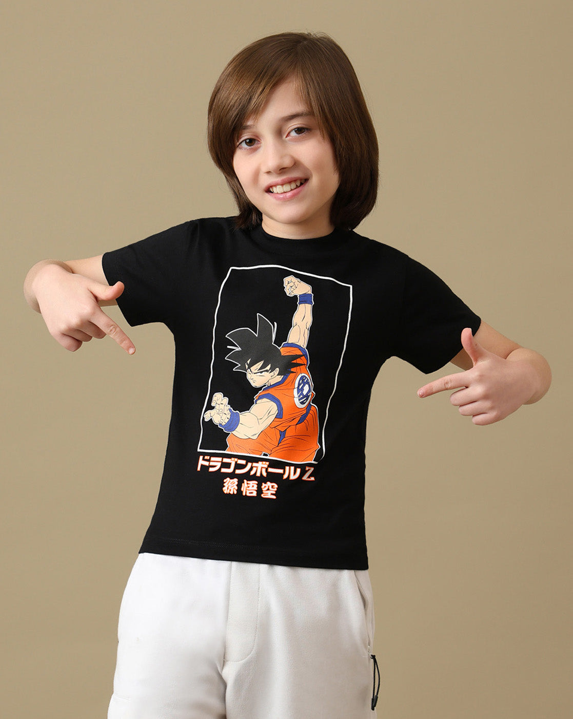 Goku Graphic Printed Regular Fit Tshirt For Boys