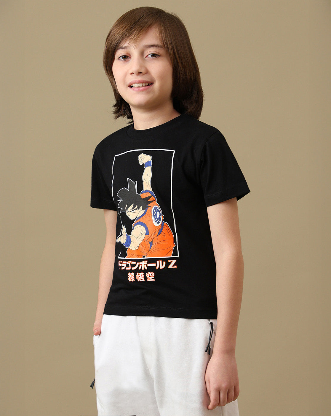 Goku Graphic Printed Regular Fit Tshirt For Boys