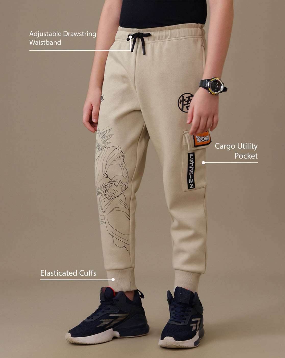 Dragon Ball Z Regular Fit Hoodie & Jogger Set Boys