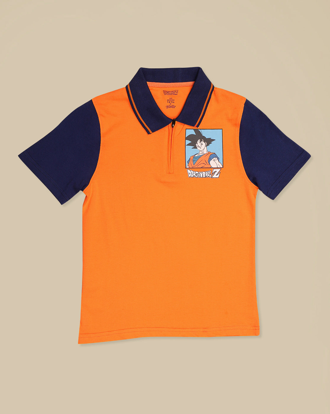 Dragon Ball Z Printed Regular Fit Polo-T-Shirt For Boys