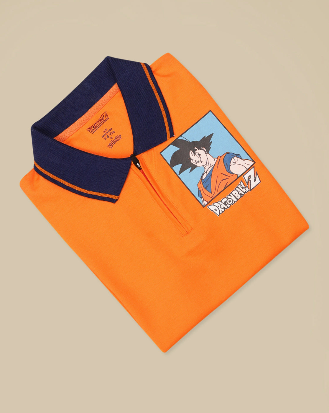Dragon Ball Z Printed Regular Fit Polo-T-Shirt For Boys