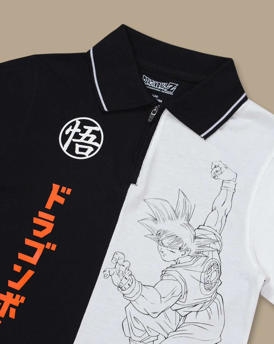 Dragon Ball Z Pritned Regular Fit Polo-Tshirt For Boys
