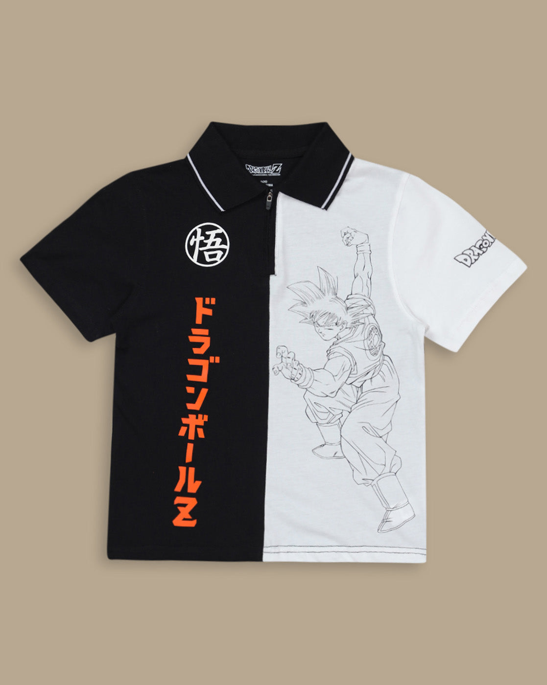 Dragon Ball Z Pritned Regular Fit Polo-Tshirt For Boys