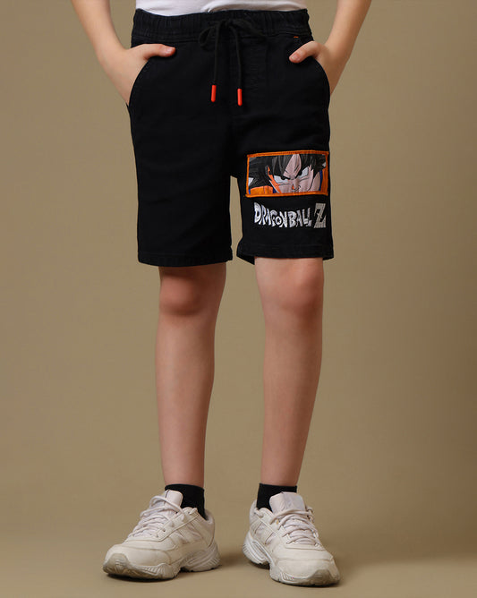 Dragon Ball Z Printed Regular Fit Denim Shorts For Boys