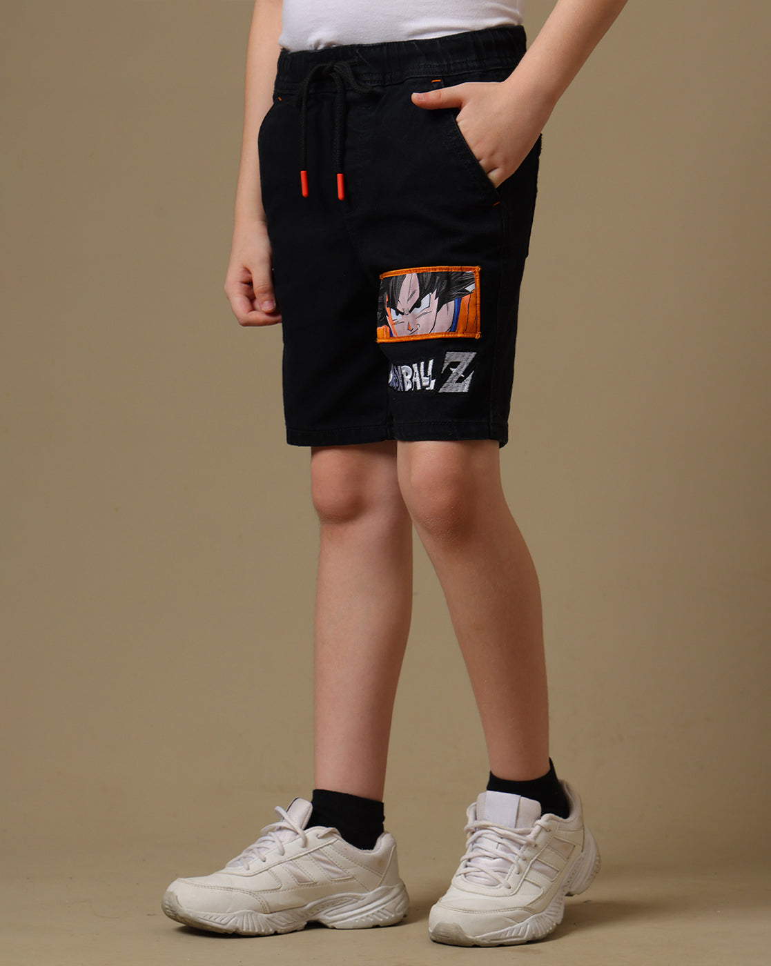 Dragon Ball Z Printed Regular Fit Denim Shorts For Boys