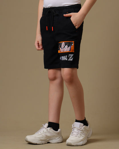 Dragon Ball Z  Regular Fit Denim Shorts  Boys