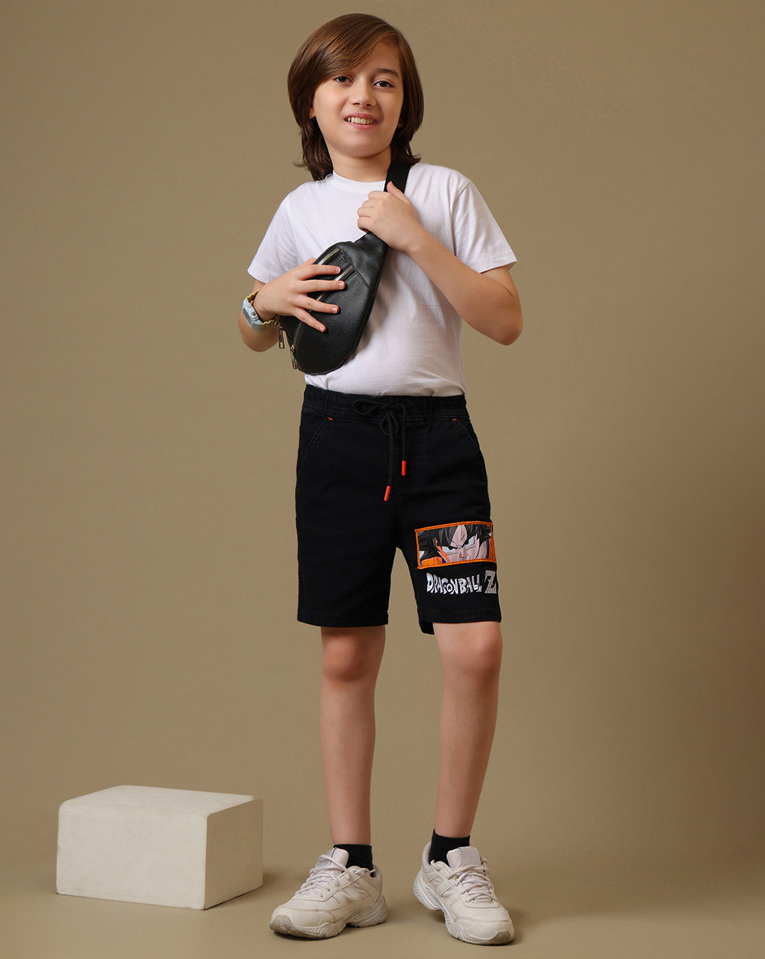 Dragon Ball Z Printed Regular Fit Denim Shorts For Boys