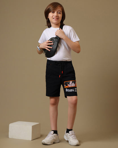 Dragon Ball Z  Regular Fit Denim Shorts  Boys
