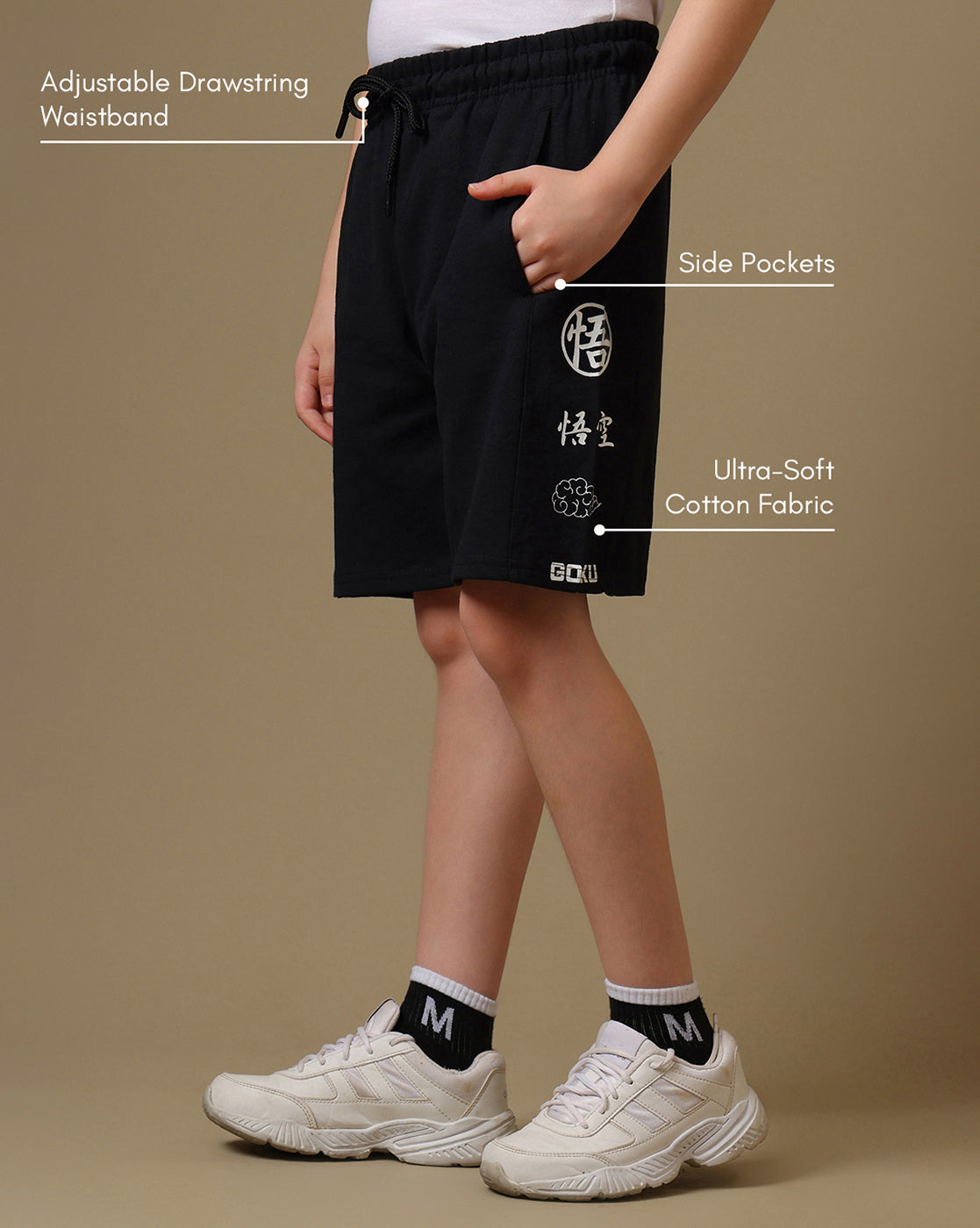 Dragon Ball Z Printed Regular Fit Shorts For Boys