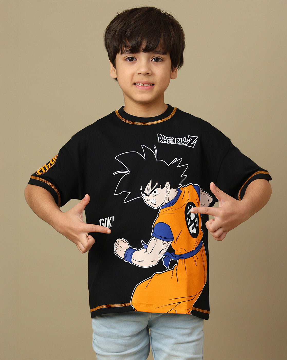 GOKU Printed Oversized Tshirt For Boys