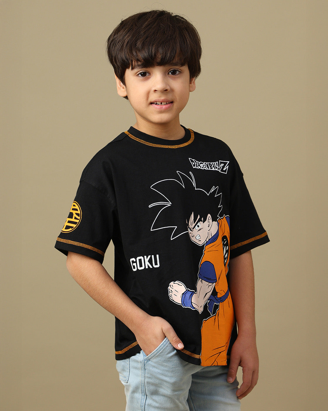 GOKU Printed Oversized Tshirt For Boys