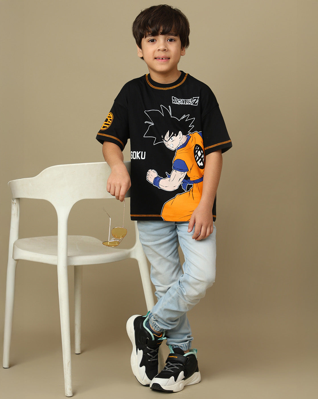 GOKU Printed Oversized Tshirt For Boys