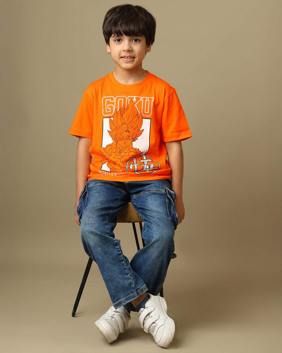 GOKU Printed Regular Fit Tshirt For Boys