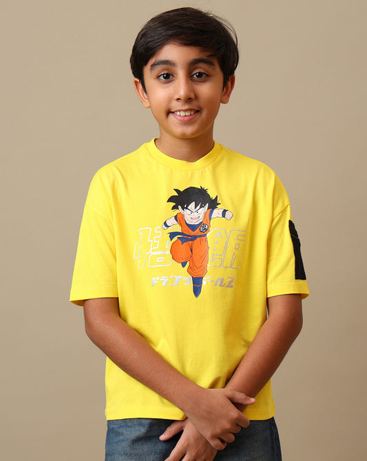 Dragon Ball Z Printed Oversized Tshirt For Boys