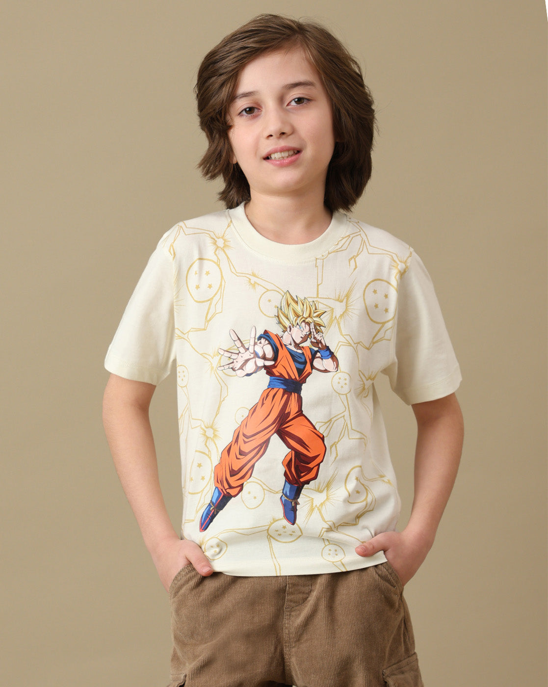 Goku Graphic Printed Regular Fit Tshirt For Boys
