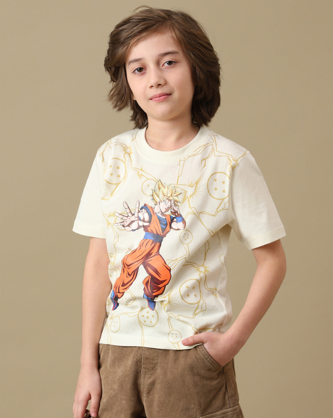 Goku Graphic Printed Regular Fit Tshirt For Boys