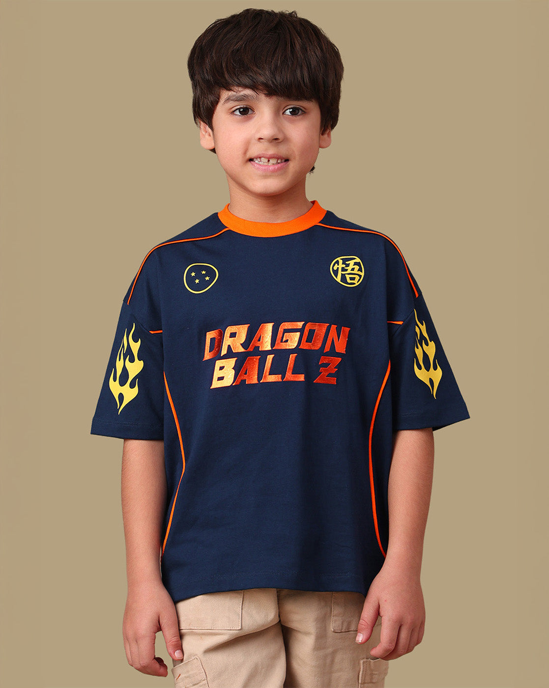 Dragon Ball Z Printed Oversized Tshirt For Boys