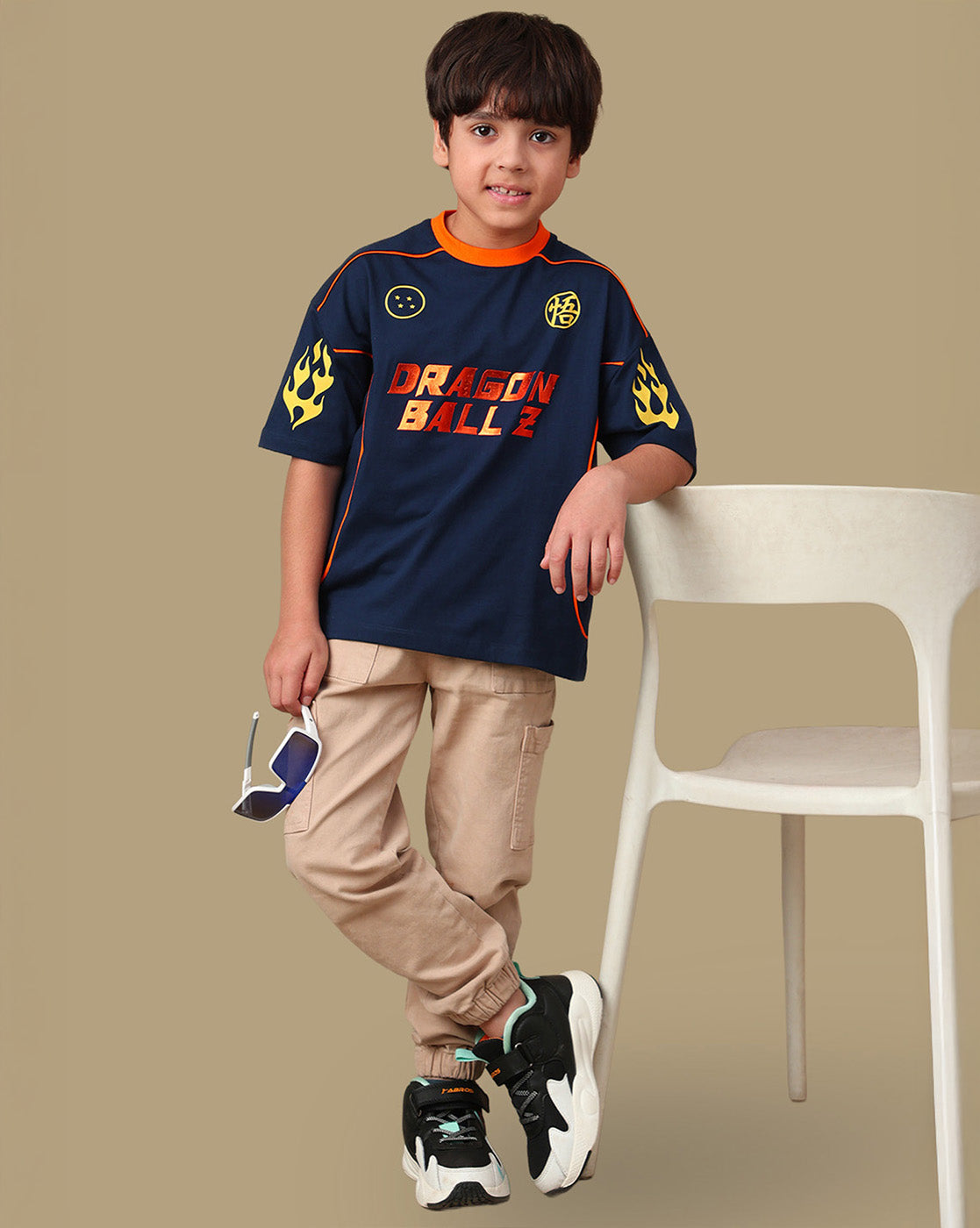 Dragon Ball Z Printed Oversized Tshirt For Boys