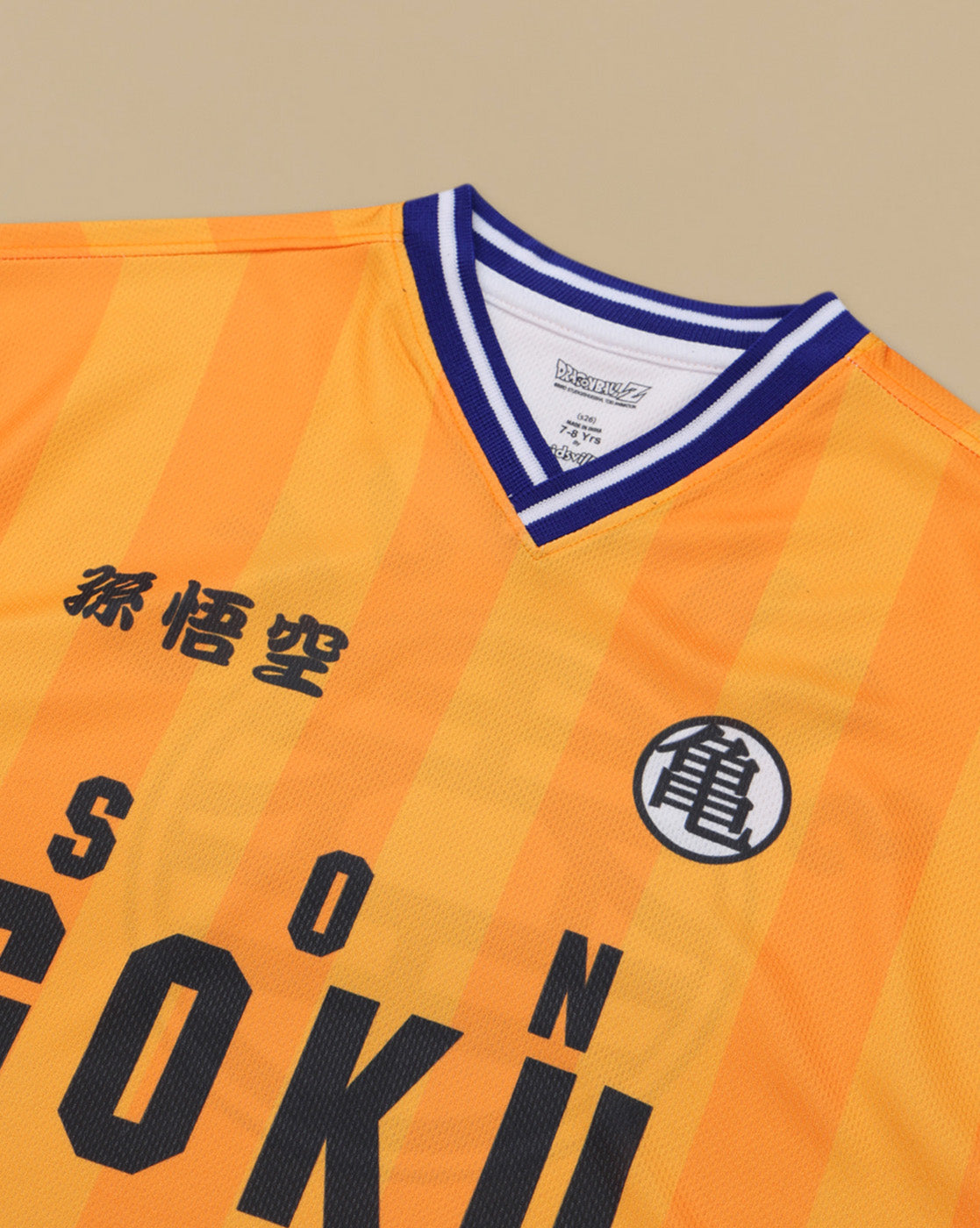 Goku Graphic Printed Oversized V-Neck Polyester T-shirt For Boys