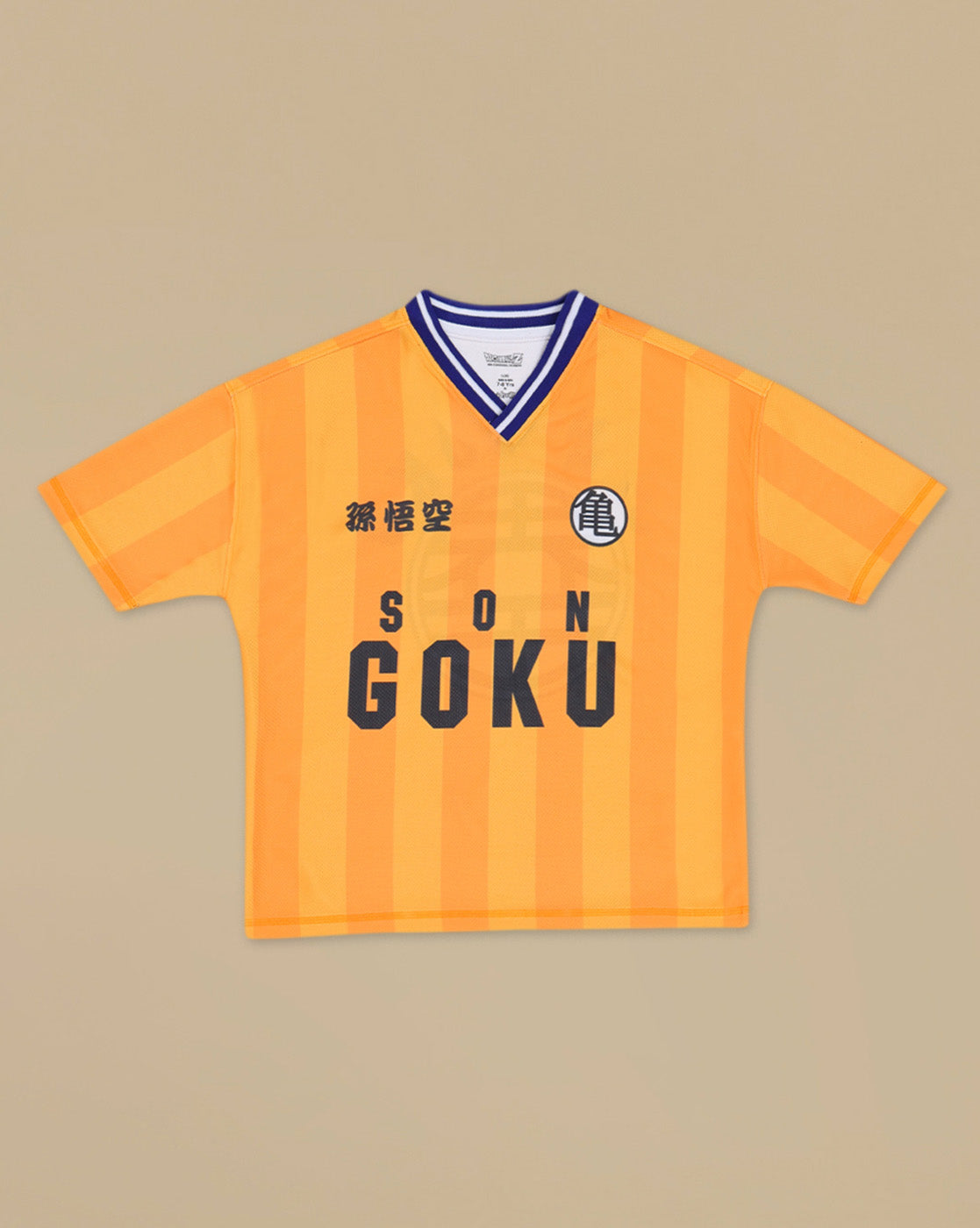 Goku Graphic Printed Oversized V-Neck Polyester T-shirt For Boys