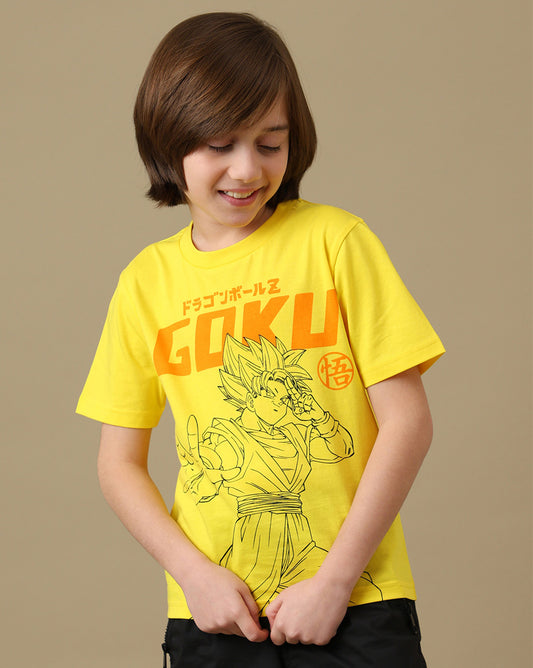 Goku Graphic Printed Regular Fit Tshirt For Boys
