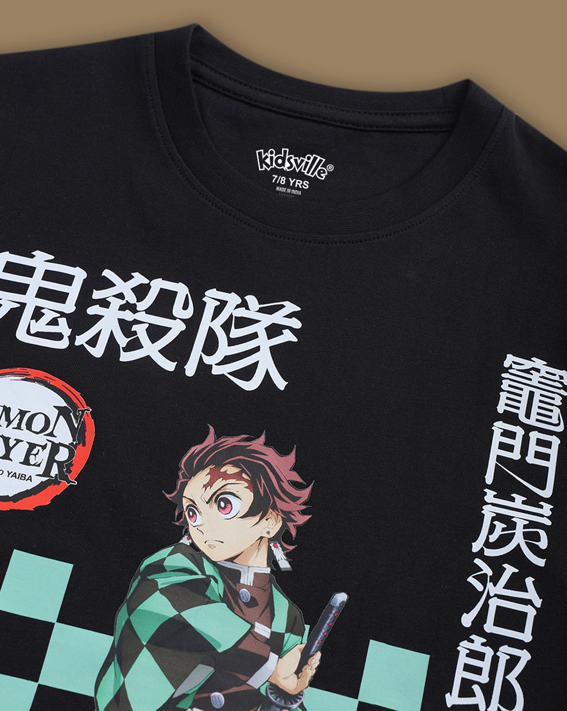 Demon Slayer Printed Regular Fit Tshirt For Boys