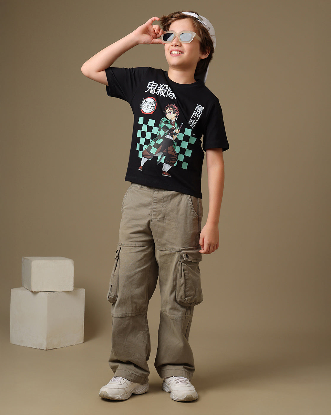 Demon Slayer Printed Regular Fit Tshirt For Boys