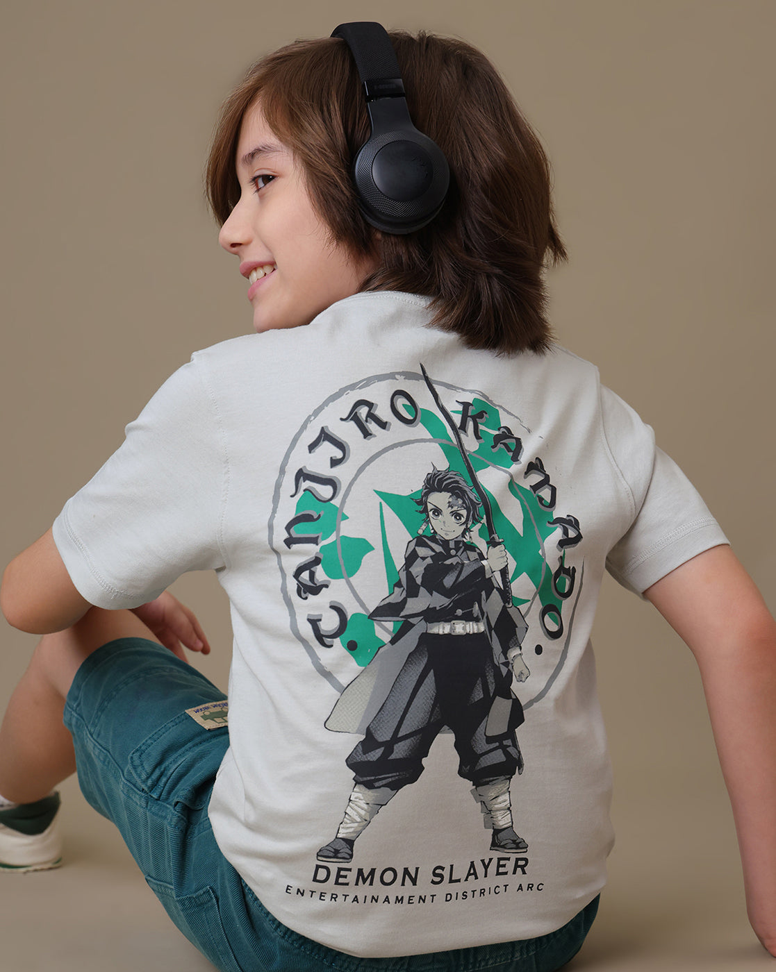 Demon Slayer Tanjiro Kamado  Regular Fit Tshirt  Boys