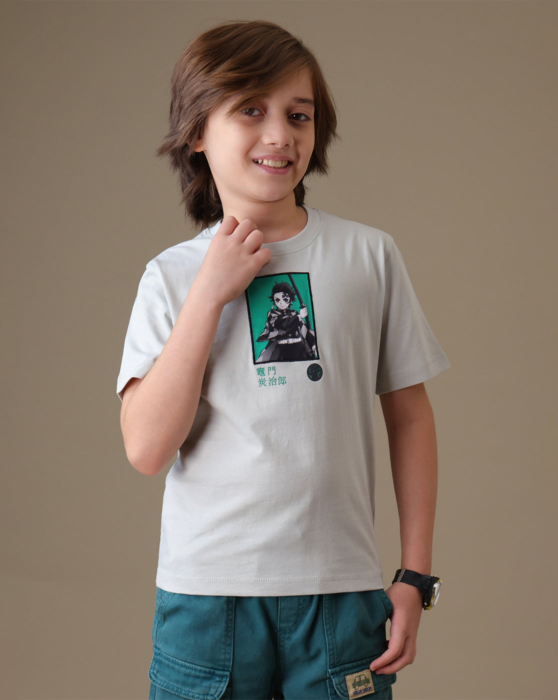 Demon Slayer Tanjiro Kamado  Regular Fit Tshirt  Boys
